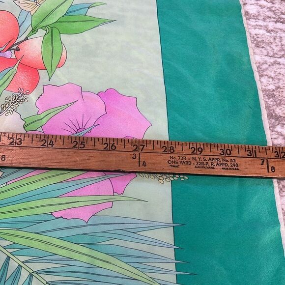 Leonard Paris Floral and fruit Silk Scarf beautiful - Picture 6 of 6